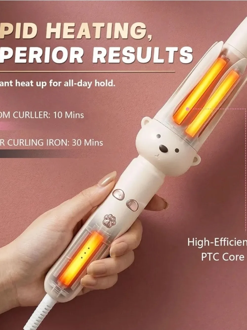 New:Automatic Rotating Ceramic Curling Iron